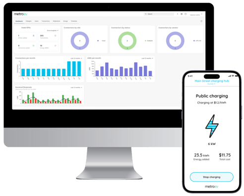 EV charging software commercial